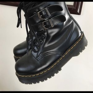 Double Buckled Dr. Marten Boots Doc Martens Sz 9